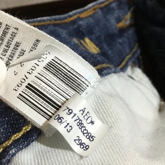 American Eagle AEO Jeans Slim Straight Leg Size 28 x 30 Style 2969 Blue Cotton - Picture 4 of 7